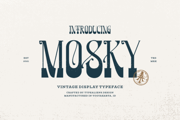 Mosky: A Vintage Display Font for Modern Designers